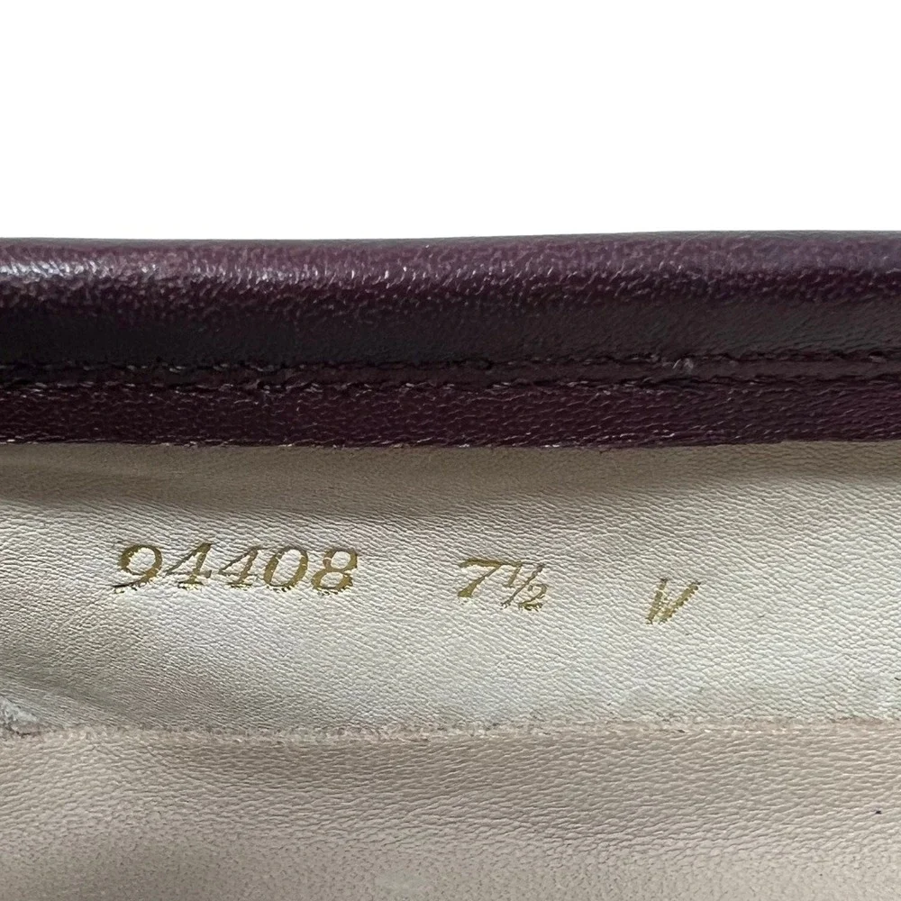 Vintage 80s Oleg Cassini Mens 7.5 W Burgundy Leather Tassel Loafers Italy